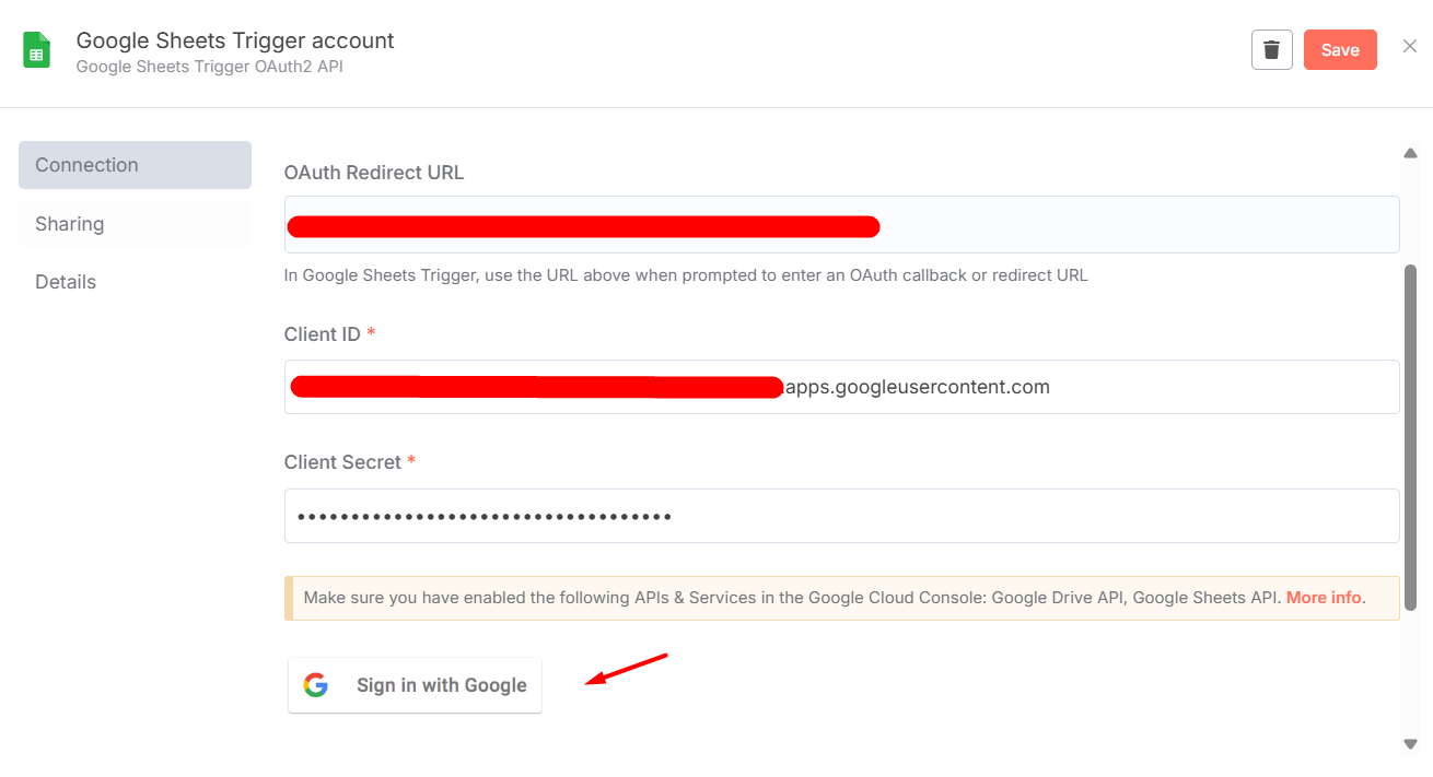 Các bước xác thực Credential cho Google trên n8n