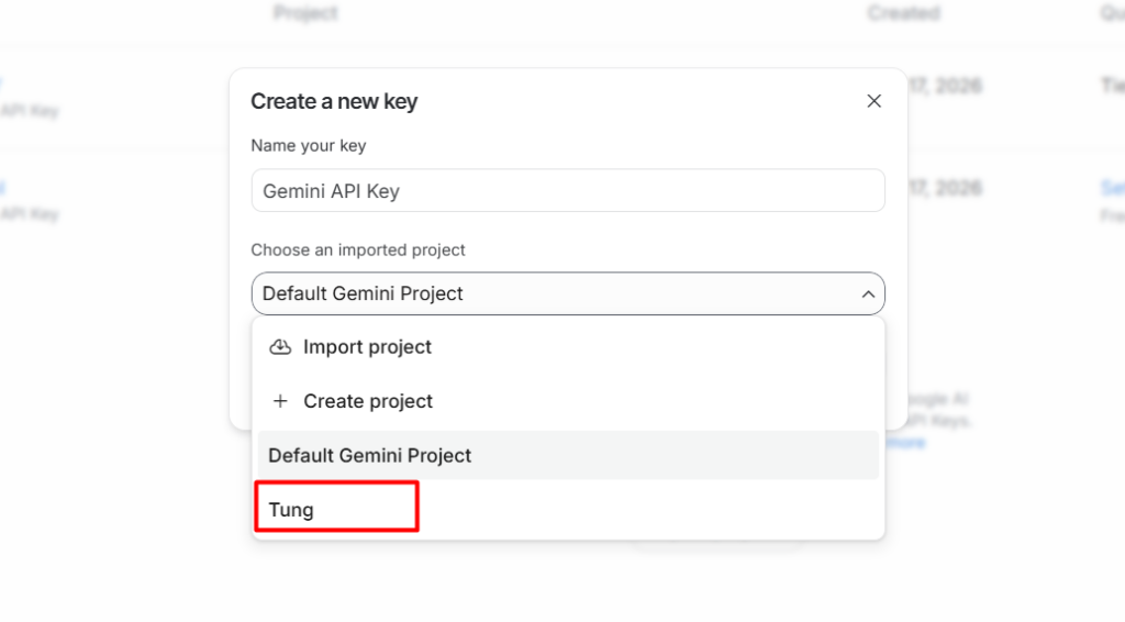 Hướng dẫn cách lấy API Key của Gemini AI 6 Hướng dẫn cách lấy API Key của Gemini AI 3