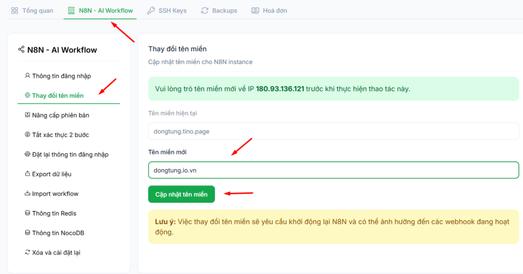 Cách đổi hostname VPS thành tên miền đã mua