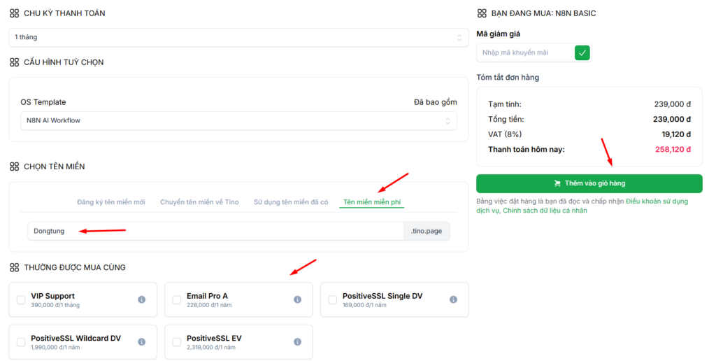 Cách đăng ký VPS N8N - AI Workflow