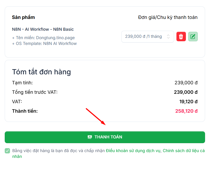 Hướng dẫn đăng ký VPS cài sẵn n8n tại Tino (không cần code) 1