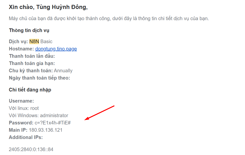 Thông tin VPS