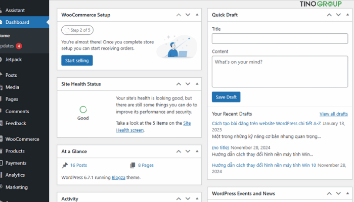 Các tính năng bị ẩn của WordPress có thể bạn chưa biết 3 Bảng điều khiển (Dashboard) linh hoạt hơn bạn nghĩ