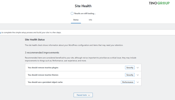 Các tính năng bị ẩn của WordPress có thể bạn chưa biết 8 Kiểm tra tình trạng website với "Site Health"