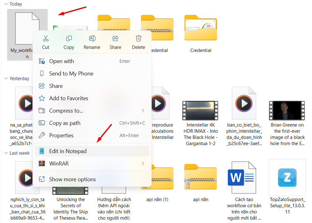 Cách Export Workflow trên n8n