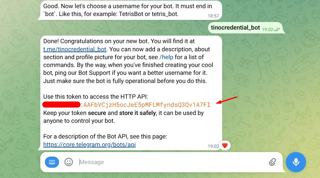 Cách xác thực credential Telegram cho n8n (tại quốc gia chưa bị chặn Telegram) 5 Tạo bot Telegram để lấy Access Token