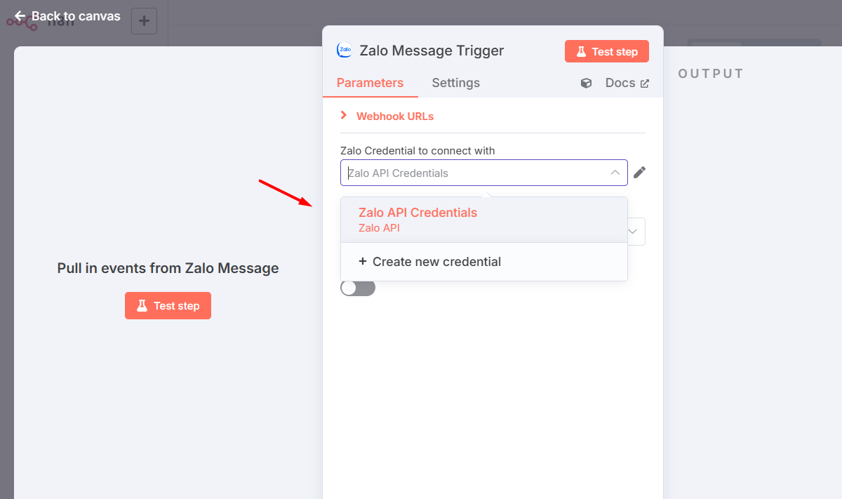 Hướng dẫn cách tạo chatbot Zalo cá nhân với n8n cực dễ 5 Thêm Trigger Zalo Message