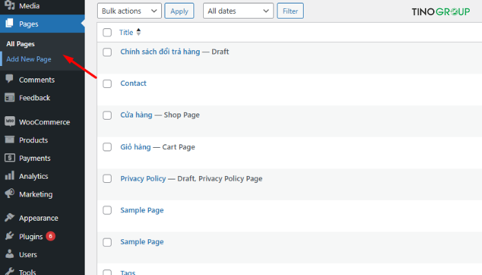 Hướng dẫn sử dụng WordPress từ A-Z: Cách tạo website chuyên nghiệp cho người mới 12 Cách tạo trang mới và chỉnh sửa trang tĩnh