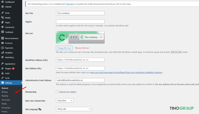 Hướng dẫn sử dụng WordPress từ A-Z: Cách tạo website chuyên nghiệp cho người mới 8 Cài đặt (Settings) – Những thiết lập quan trọng cần điều chỉnh