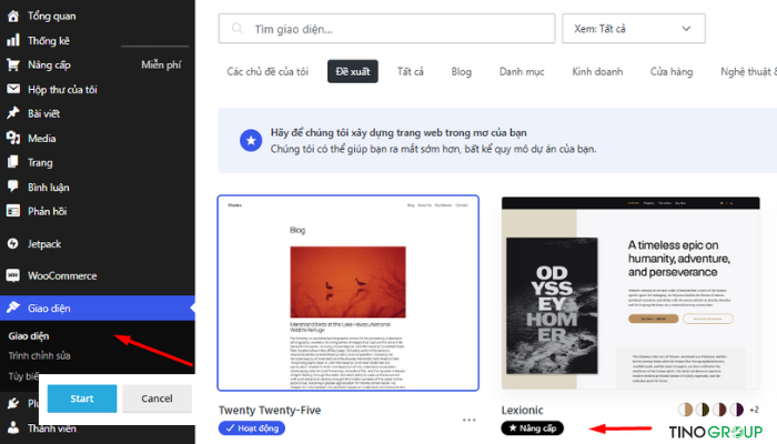 Cách tạo blog WordPress miễn phí trên WordPress.com cho người mới 11 Cài đặt theme mới