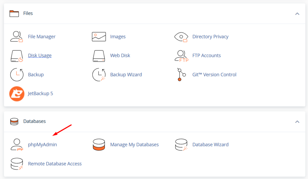 Hướng dẫn cách đổi mật khẩu và reset mật khẩu WordPress (Chi tiết cho người mới) 4 Reset mật khẩu admin WordPress qua phpMyAdmin