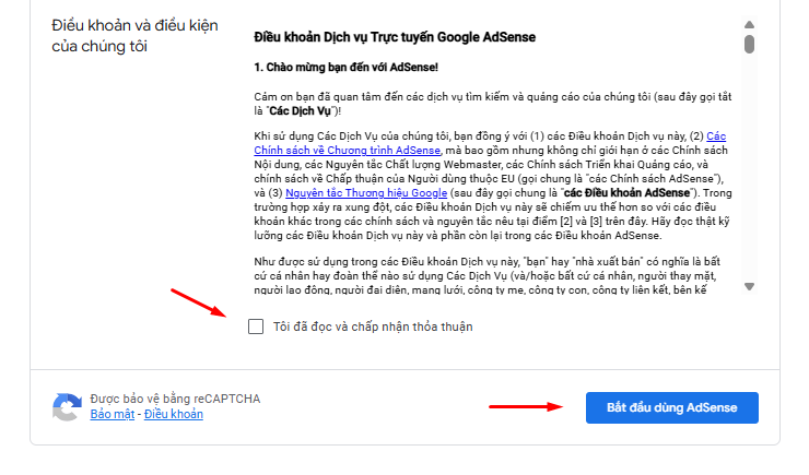 Hướng dẫn đăng ký tài khoản Google Adsense 7 Các bước đăng ký tài khoản Google Adsense
