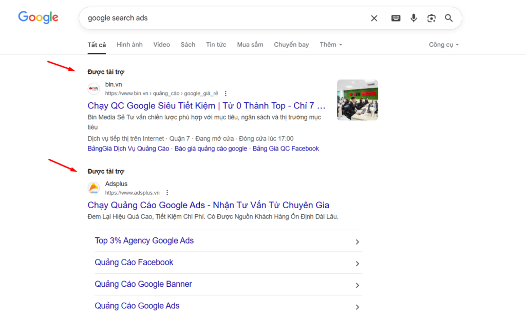 Google Ads là gì? Tất tần tật những điều cần biết về “ông trùm quảng cáo” Google Ads 3 Google Search Ads