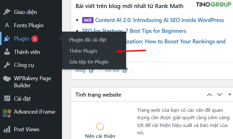 Cài đặt từ kho plugin