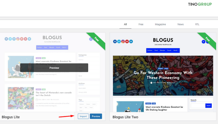 Làm sao để cài đặt theme WordPress giống bản demo? Xem ngay! 8 Nhập dữ liệu demo