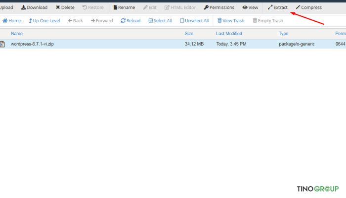 Upload mã nguồn WordPress