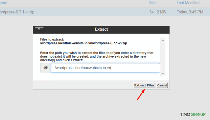 Upload mã nguồn WordPress