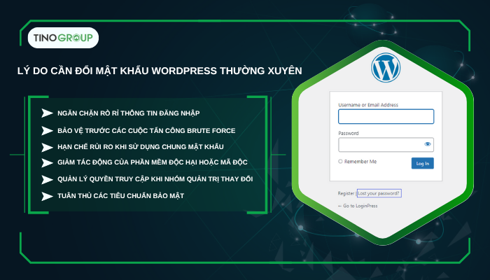 Hướng dẫn cách đổi mật khẩu và lấy lại mật khẩu WordPress (Chi tiết cho người mới) 1 Lý do cần đổi mật khẩu WordPress thường xuyên