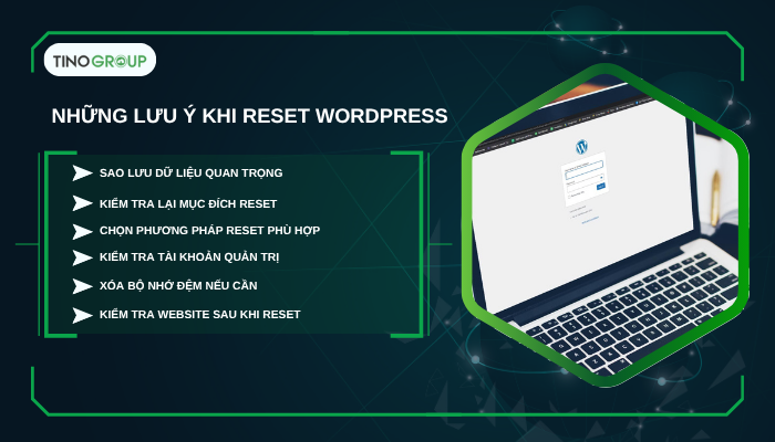 Cách reset WordPress về mặc định (2025) – Hướng dẫn chi tiết từ A-Z 2 Những lưu ý khi reset WordPress về mặc định