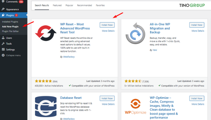 Cách reset WordPress về mặc định (2025) – Hướng dẫn chi tiết từ A-Z 3 Sử dụng Plugin WP Reset