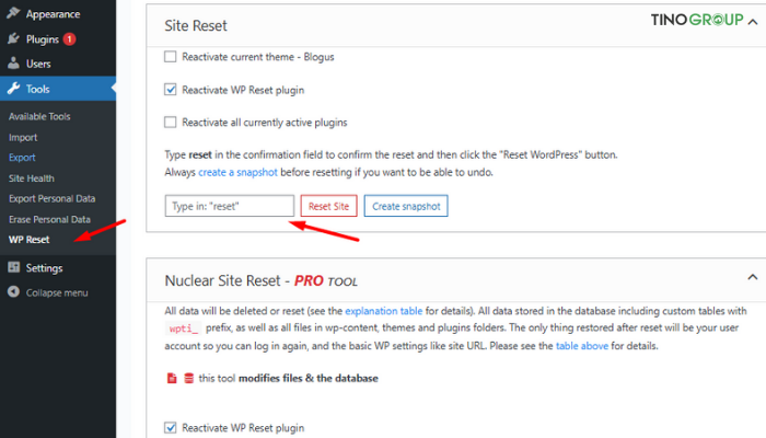 Cách reset WordPress về mặc định (2025) – Hướng dẫn chi tiết từ A-Z 4 Sử dụng Plugin WP Reset
