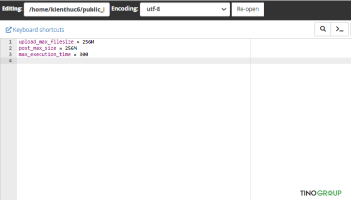 Hướng dẫn cách tăng maximum upload file size cho WordPress chi tiết A-Z 6 Chỉnh sửa file php.ini thủ công