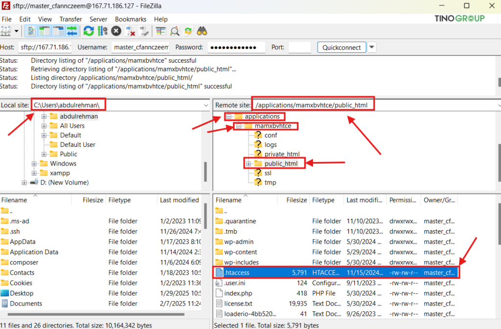 Hướng dẫn cách tạo file .htaccess đúng chuẩn cho WordPress 3 Cách tìm file .htaccess bằng FileZilla FTP