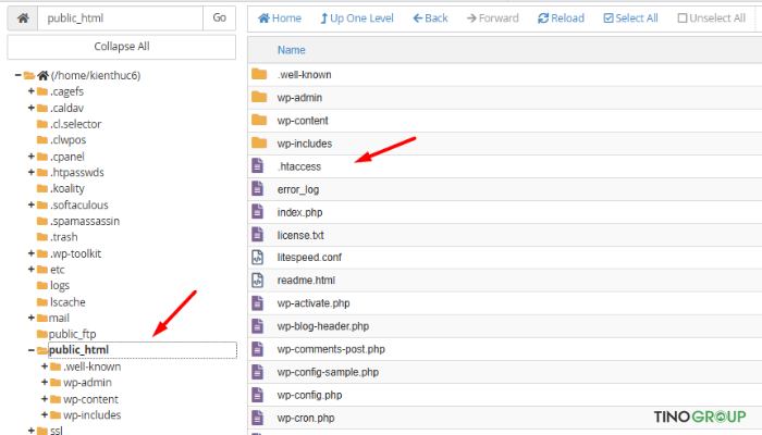 Hướng dẫn cách tạo file .htaccess đúng chuẩn cho WordPress 6 Cách tìm file .htaccess bằng cPanel