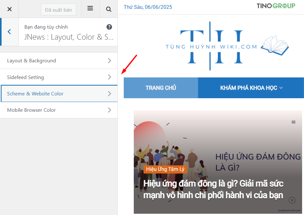 Cách thay đổi font chữ và màu chữ trong WordPress cực dễ 2025 11 Sử dụng Tùy biến Giao diện (Theme Customizer)