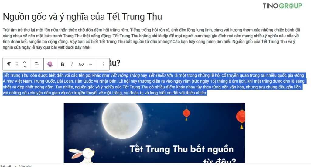 Cách thay đổi font chữ và màu chữ trong WordPress cực dễ 2025 2 Thay đổi màu chữ trong trình soạn thảo Khối (Block Editor - Gutenberg)