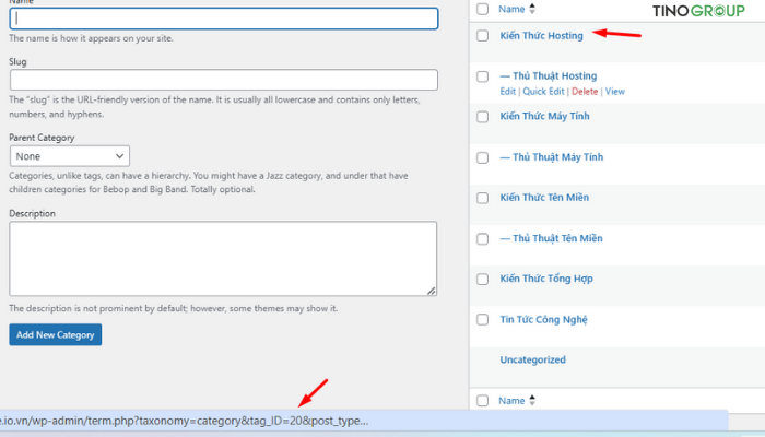 Cách tìm ID bài đăng và ID trang trong WordPress dễ dàng 5 Tìm ID danh mục