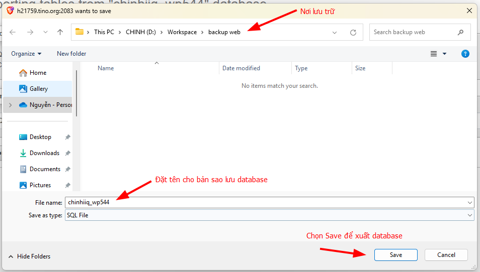 Cách backup website WordPress: hướng dẫn tự động và thủ công 27 Sao lưu dữ liệu (database) của website