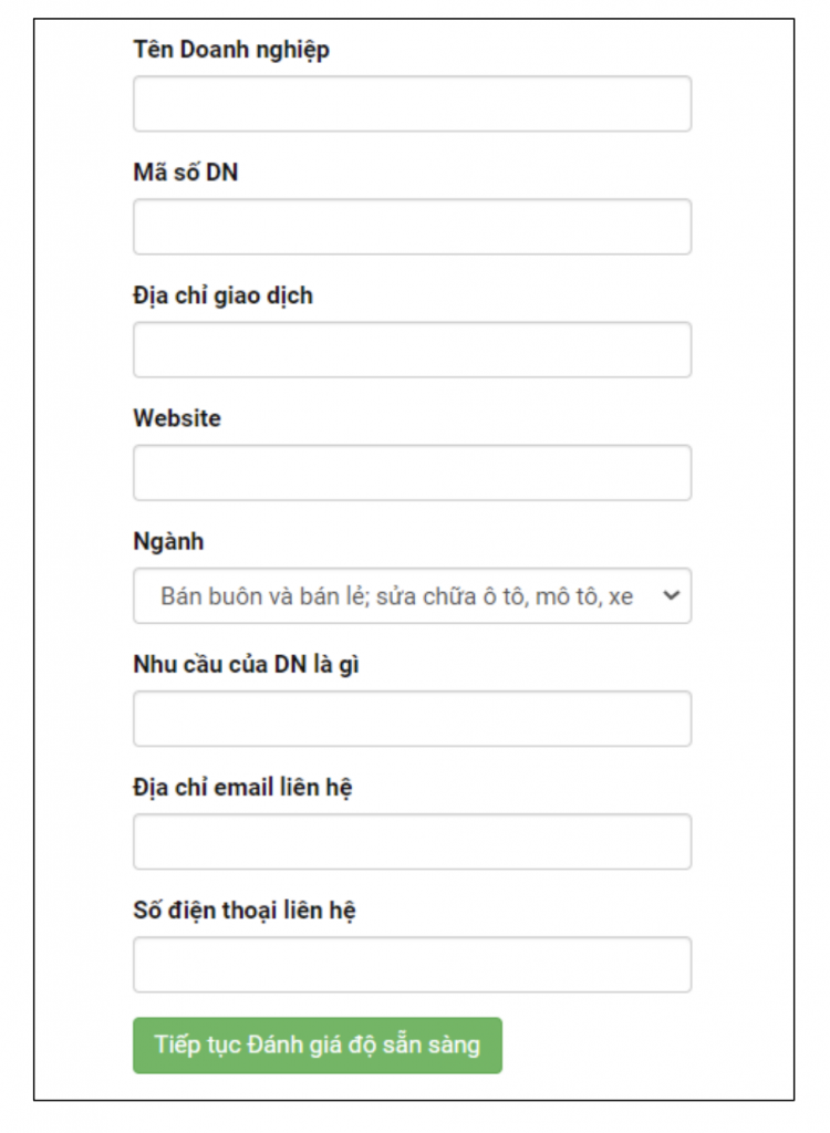 Công cụ đánh giá mức độ sẵn sàng trong chuyển đổi số của doanh nghiệp nhỏ và vừa 7