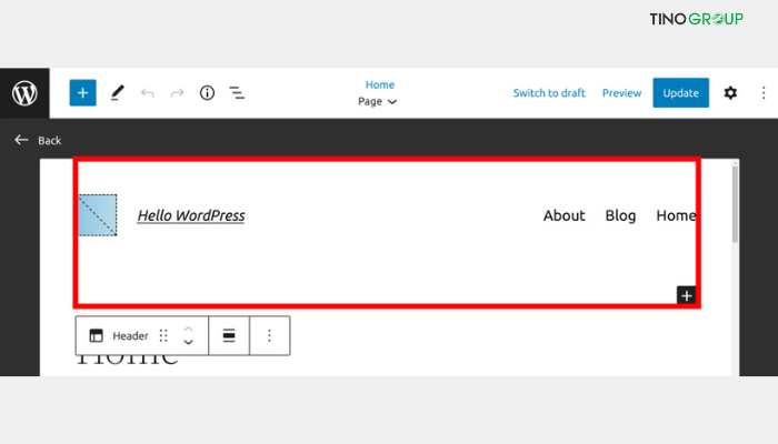 Thay đổi logo trong phần tùy chỉnh theme WordPress