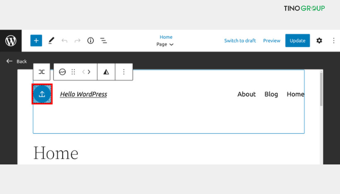 Thay đổi logo trong phần tùy chỉnh theme WordPress