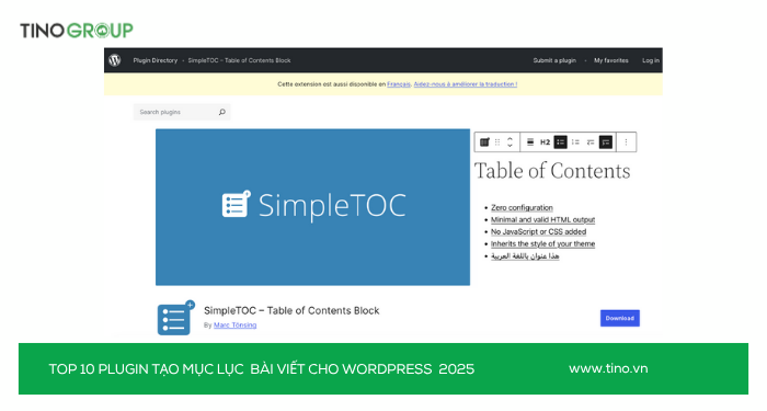 Top 10 Plugin tạo mục lục bài viết cho WordPress 2025 (Chuẩn SEO & UX) 12 SimpleTOC