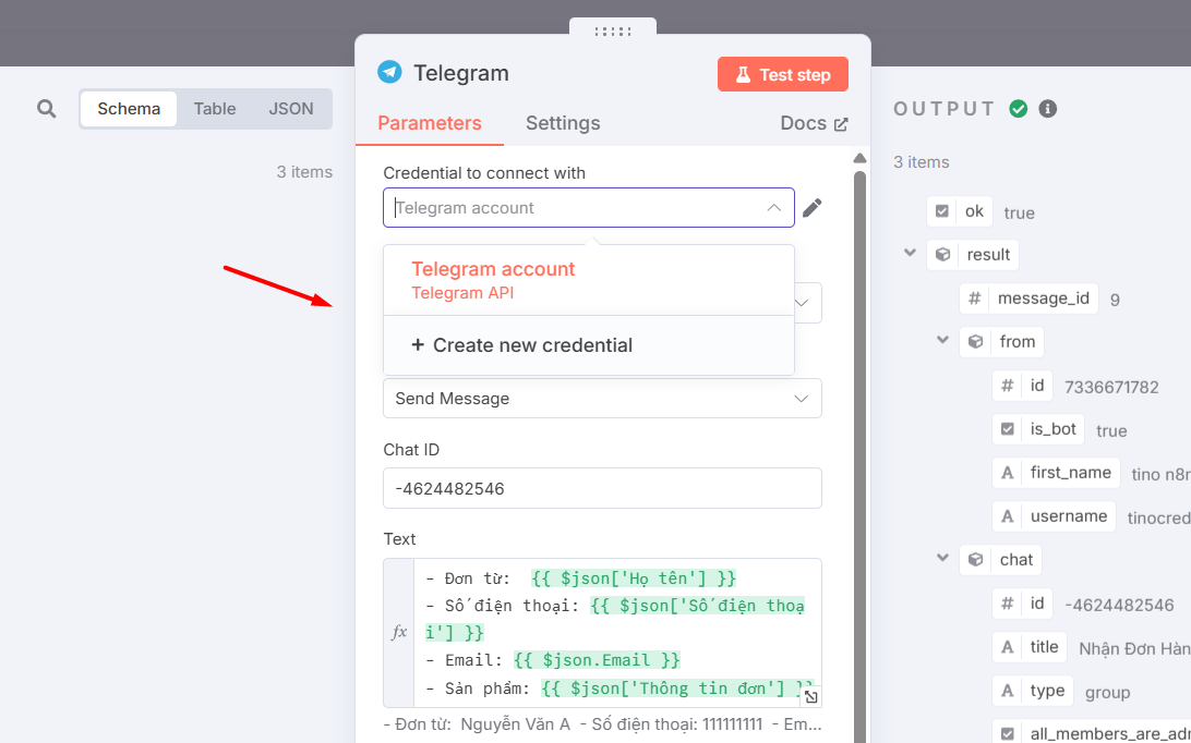 Cách sử dụng Telegram Proxy API của Tino để kết nối Telegram với n8n 4 Cách sử dụng Telegram Proxy API của Tino