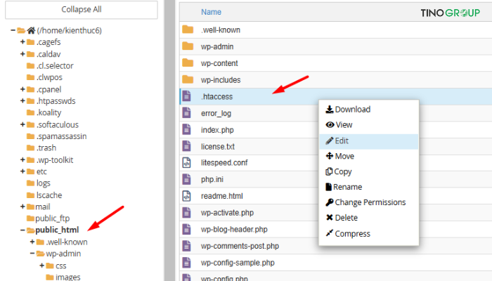Hướng dẫn cách tăng maximum upload file size cho WordPress chi tiết A-Z 7 Chỉnh sửa file .htaccess