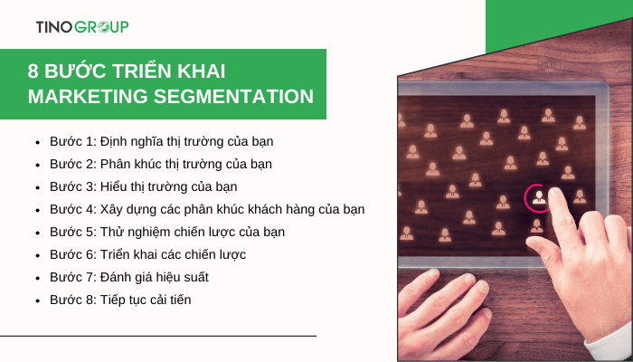 Market Segmentation là gì? Khám phá 4 nhóm Market Segmentation phổ biến 6 cac-buoc-trien-khai-marketing-segmentation