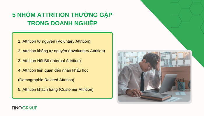 Attrition là gì? 7 biện pháp khắc phục tình trạng Attrition trong doanh nghiệp 2 cac-nhom-attrition-thuong-gap-trong-doanh-nghiep