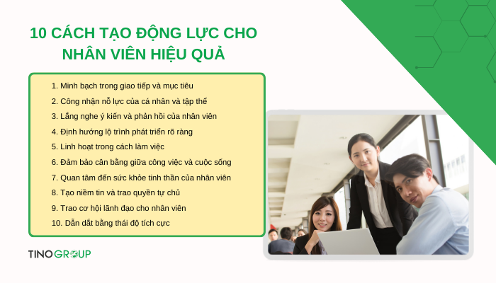 10 cách tạo động lực cho nhân viên giúp năng suất tăng đột phá 4 cach-tao-dong-luc-cho-nhan-vien-hieu-qua