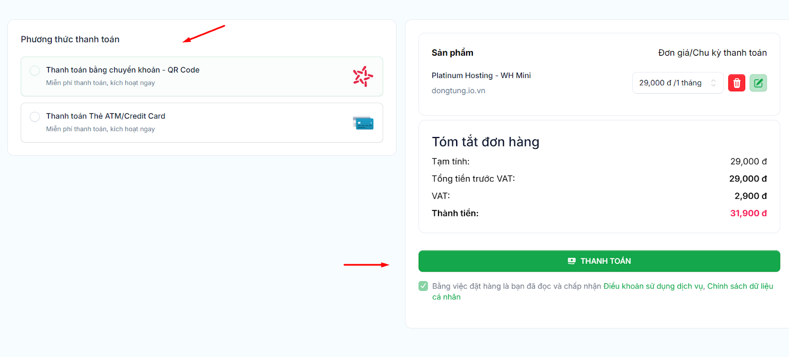 Hướng dẫn cách đăng ký dịch vụ hosting tại Tino nhanh chóng 7 Các bước đăng ký dịch vụ hosting tại Tino