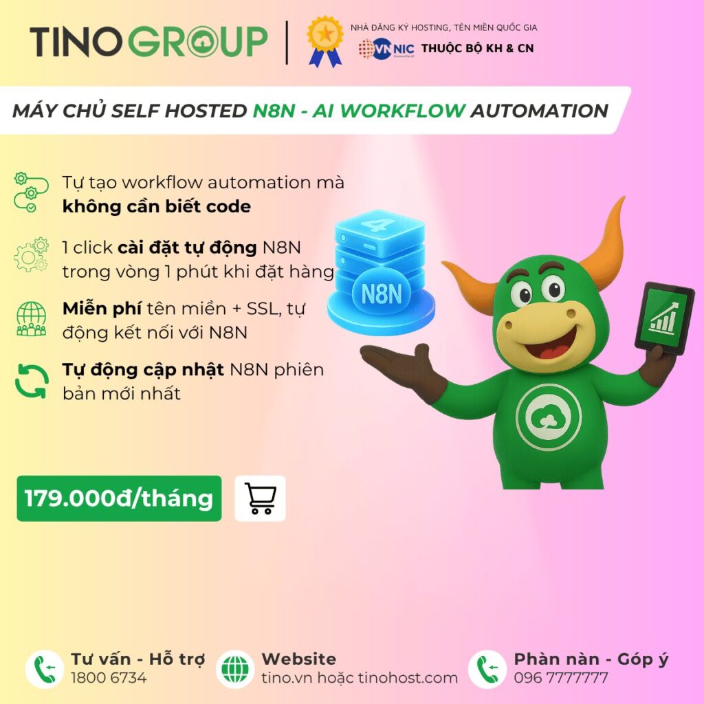 Hướng dẫn cách chuyển n8n sang VPS mới đầy đủ, không lỗi 2 VPS cài sẵn n8n của Tino - Giải pháp tối ưu cho người mới bắt đầu