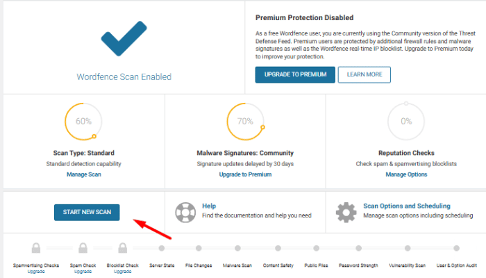 Quét bảo mật website bằng Wordfence