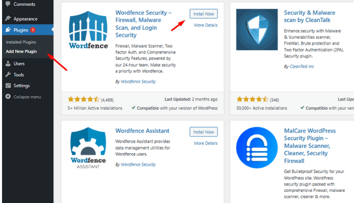 Cài đặt và kích hoạt Wordfence miễn phí 30 ngày