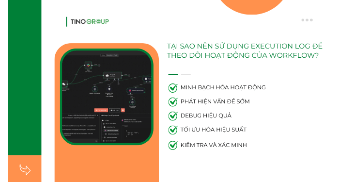 Tại sao nên sử dụng Execution Log để theo dõi hoạt động của workflow?