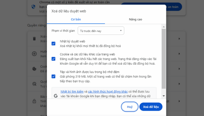 Hướng dẫn cách sửa lỗi 500 Internal Server Error trên website WordPress 5 Xóa bộ nhớ đệm trên trình duyệt
