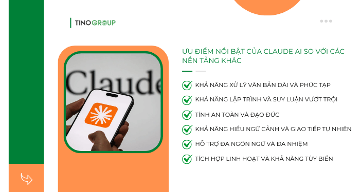 Claude AI là gì? Khám phá công cụ AI viết nội dung đỉnh cao năm 2025 3 Ưu điểm nổi bật của Claude AI so với các nền tảng khác