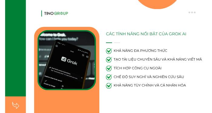 Các tính năng nổi bật của Grok AI