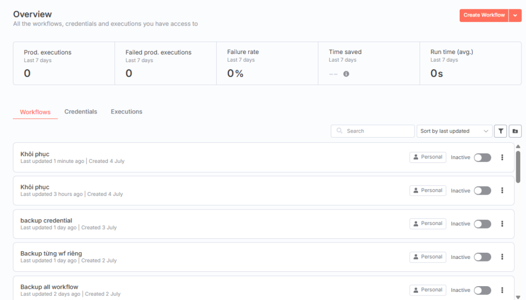 Hướng dẫn cách backup và restore workflow n8n lên Google Drive chi tiết A-Z 30 Hướng dẫn cách restore workflow